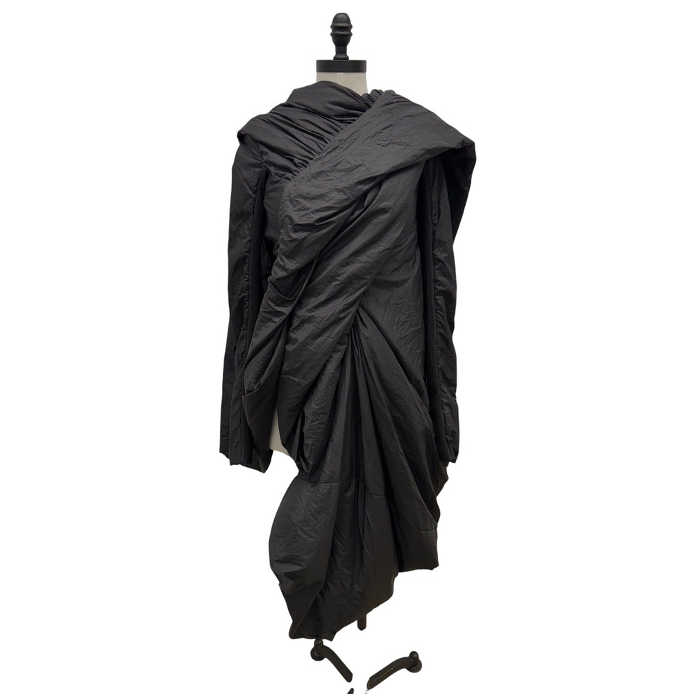 Rick Owens Women's Black Nylon Puffer Lakme Coat Jacket Size 40 Made in Italy - Picture 2 of 8